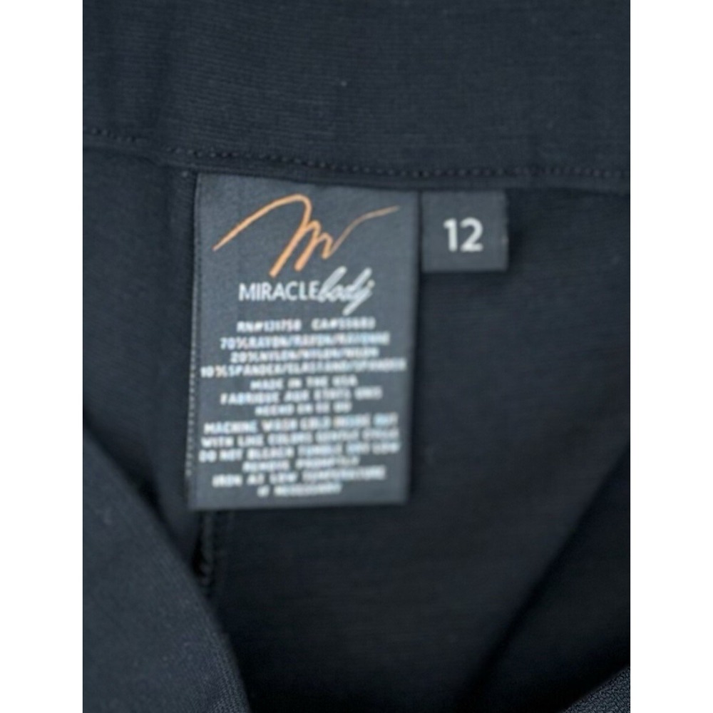 Miraclebody by Miraclesuit Black Ponte Leggings Size 12 Tummy Control NWT - Picture 10 of 10